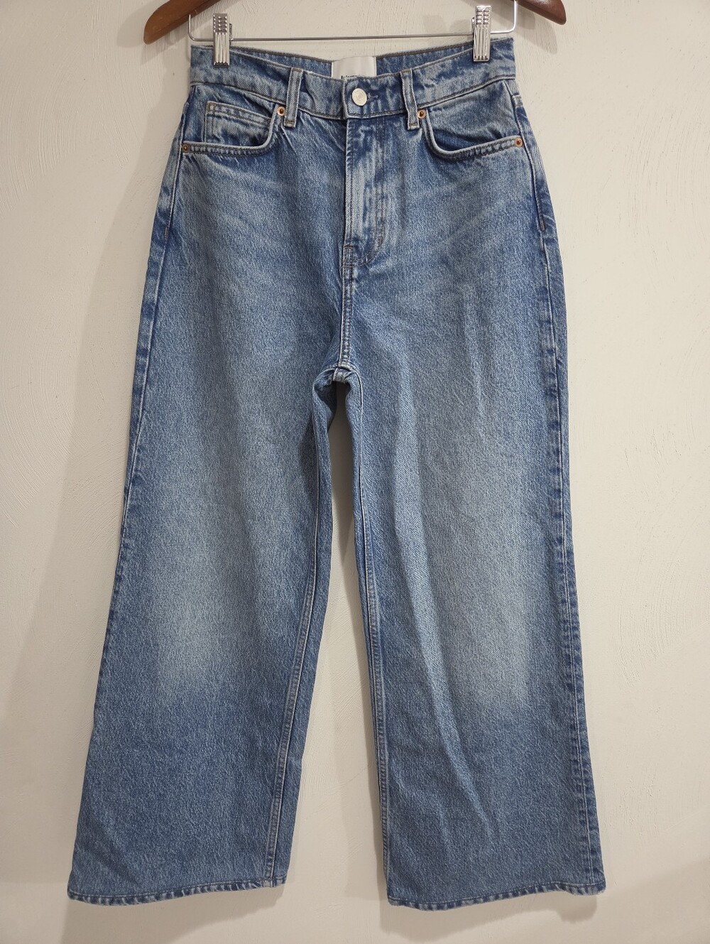 Reformation Cary High Rise Slouchy Wide Leg Denim Jeans Size 25